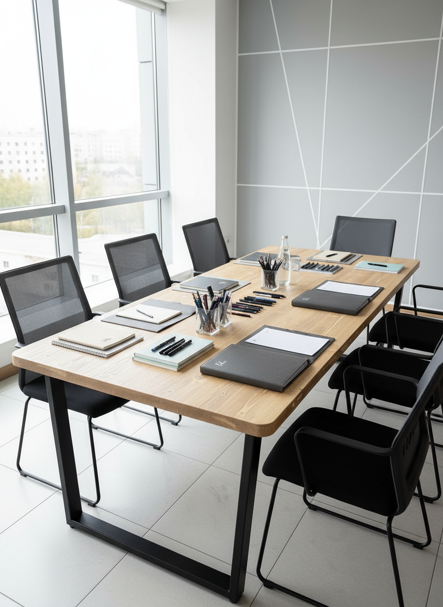 Массивный офисный стол лофт